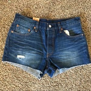 LEVIS 501 Button Fly Cut Off Denim Shorts